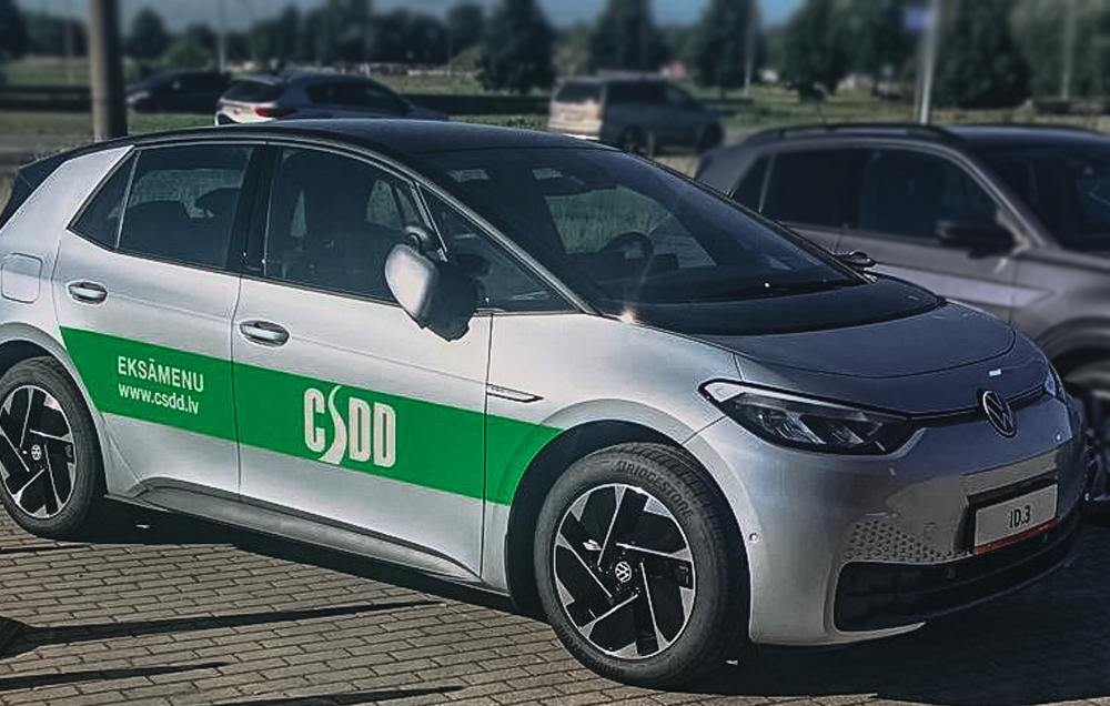 CSDD braukšanas eksāmens - VW ID3 elektroauto